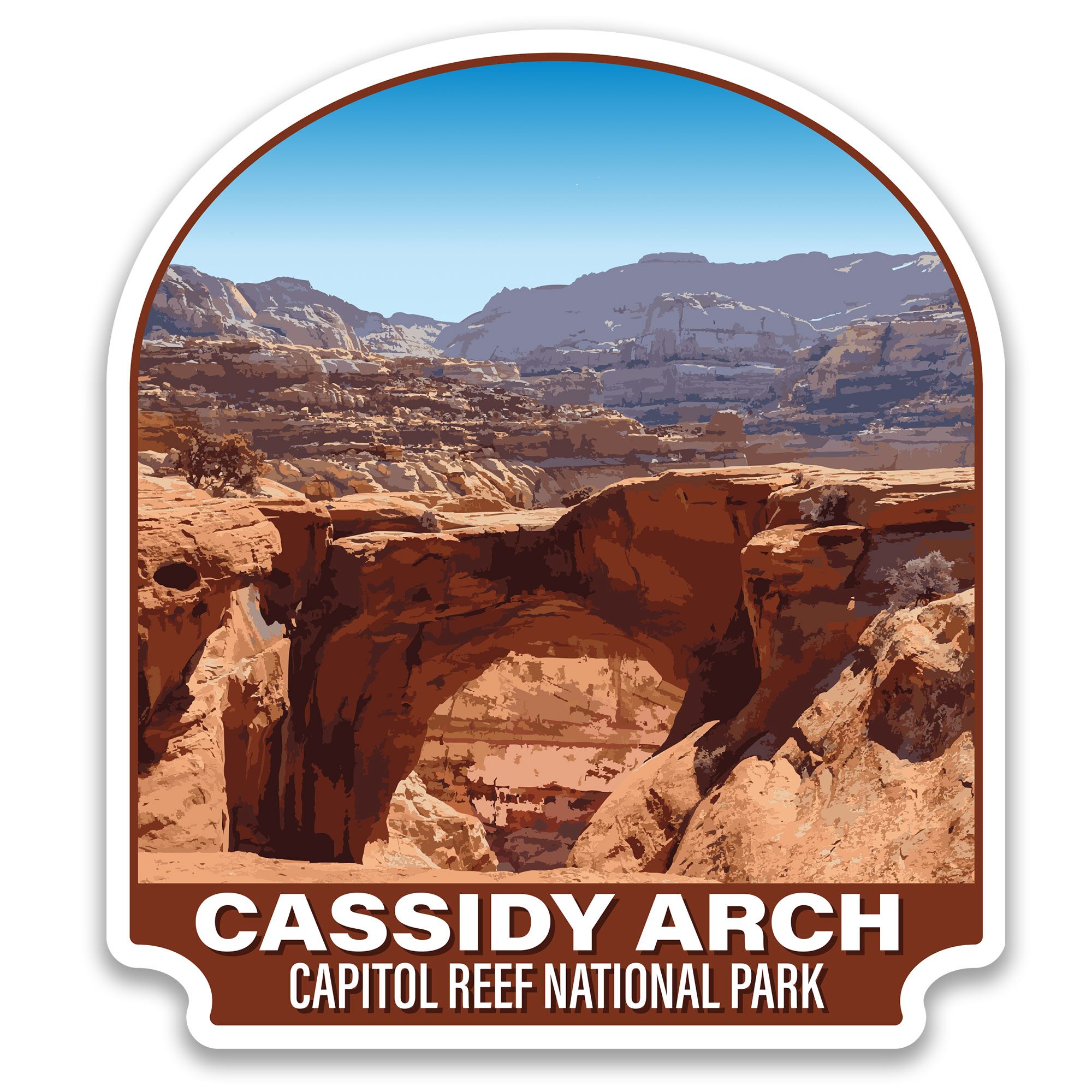 Capitol Reef National Park Sticker Cassidy Arch