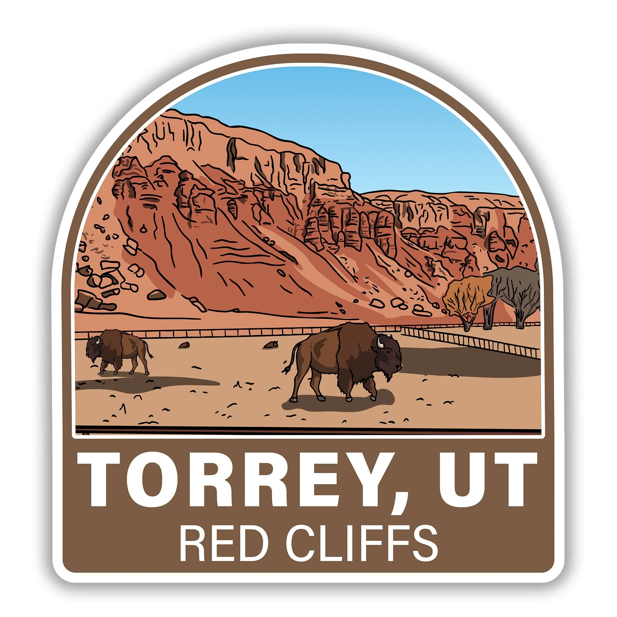 sticker featuring Red Cliffs