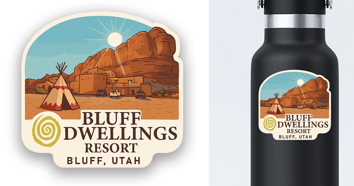 Bluff Dwellings Resort Sticker Preview