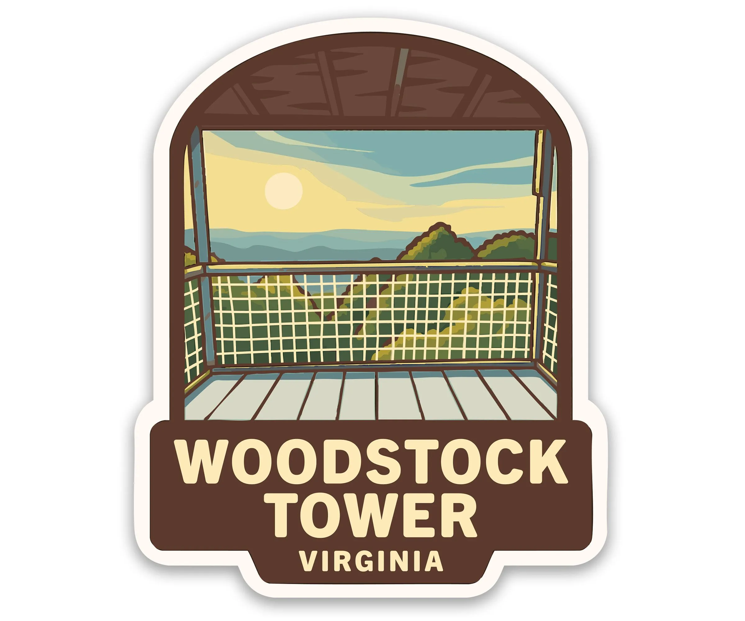 Woodstock Tower Sticker VA