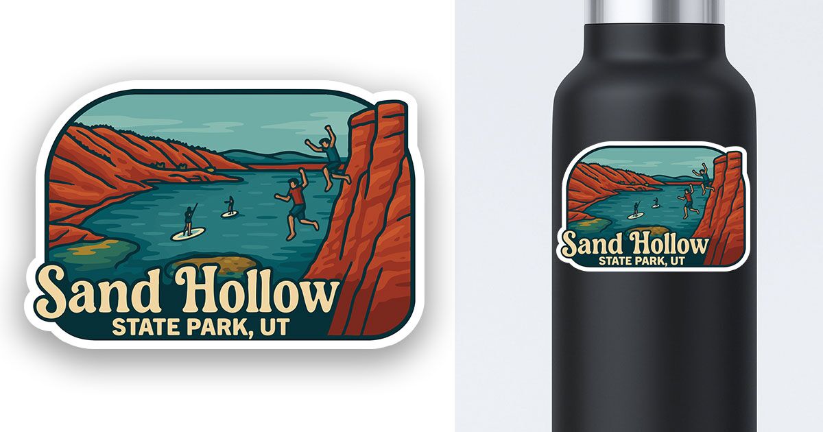 Sand Hollow State Park Sticker Utah Cliff Jumping Preview