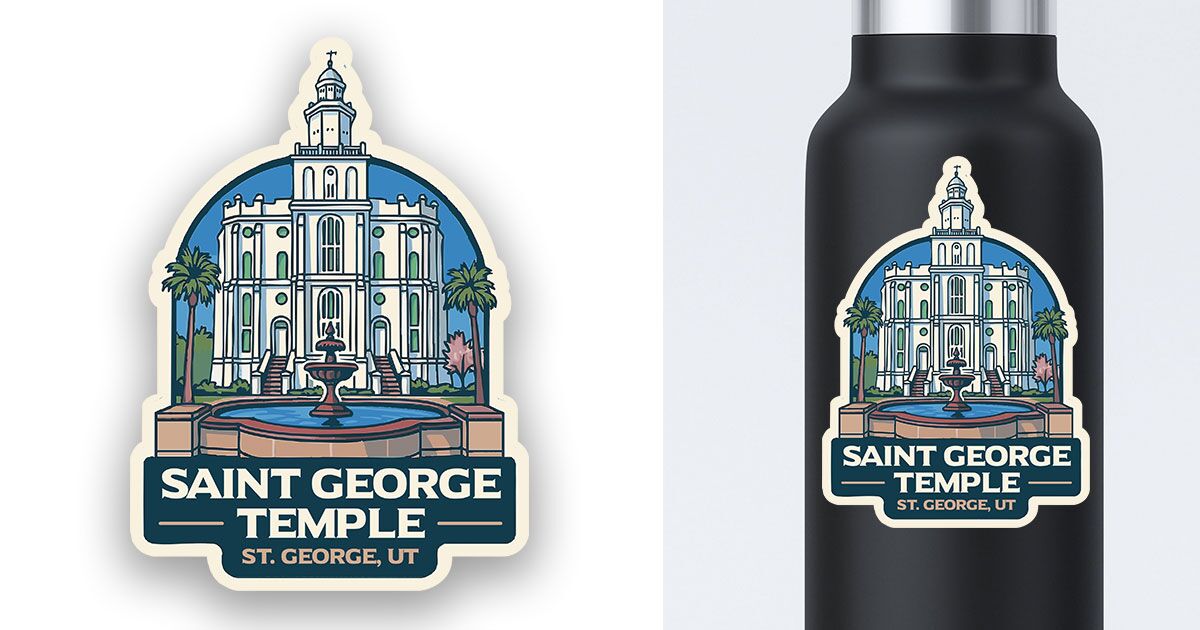 St George Temple Sticker Preview