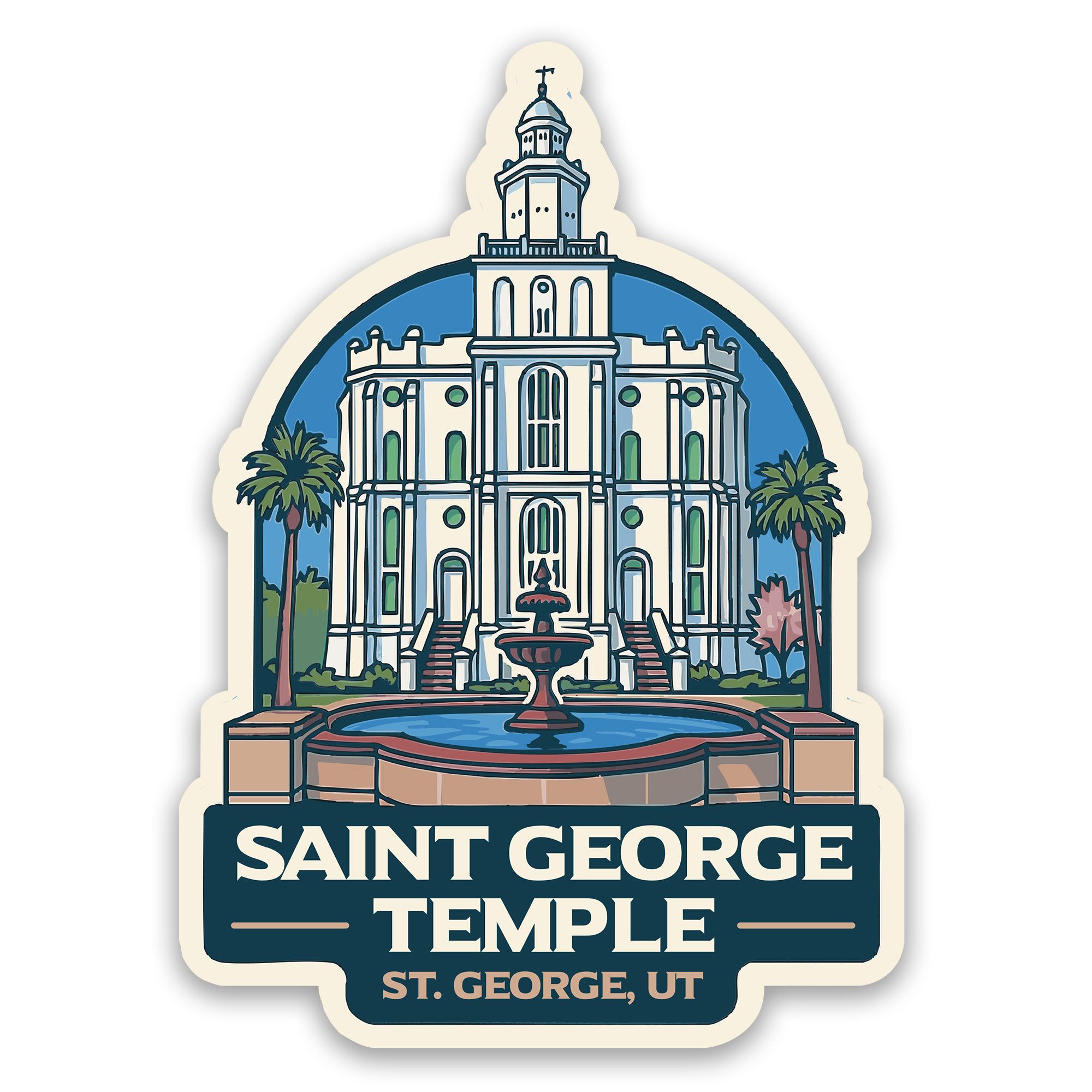 St George Temple Sticker