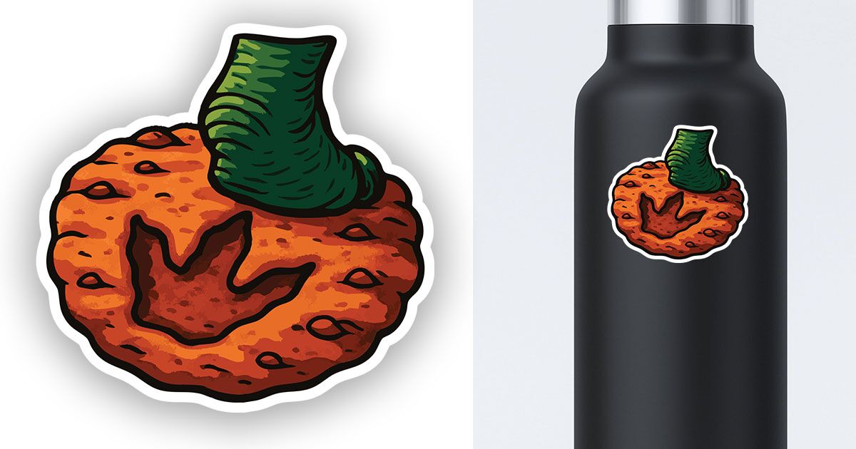 Dinosaur track sticker