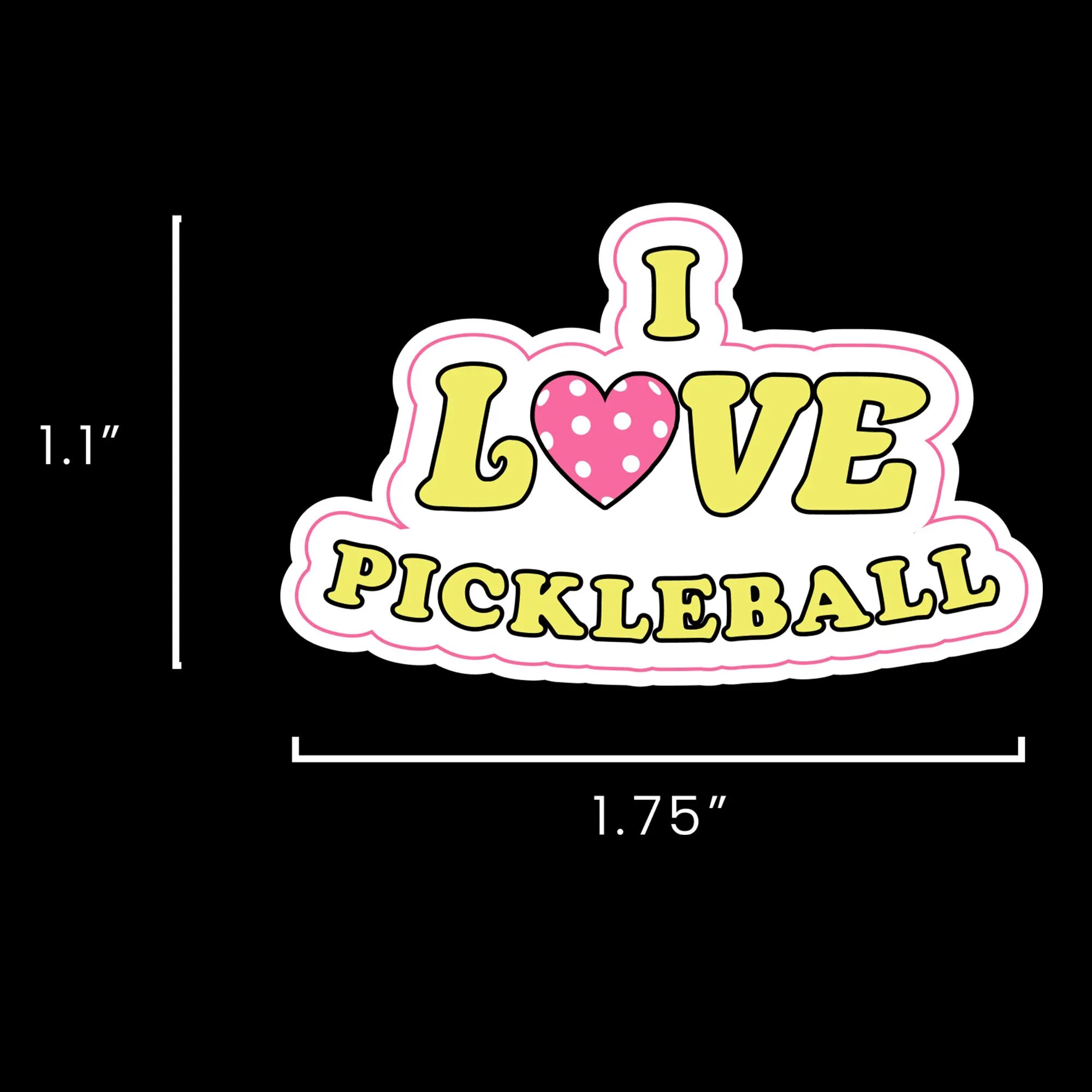 I love pickleball stickers women's