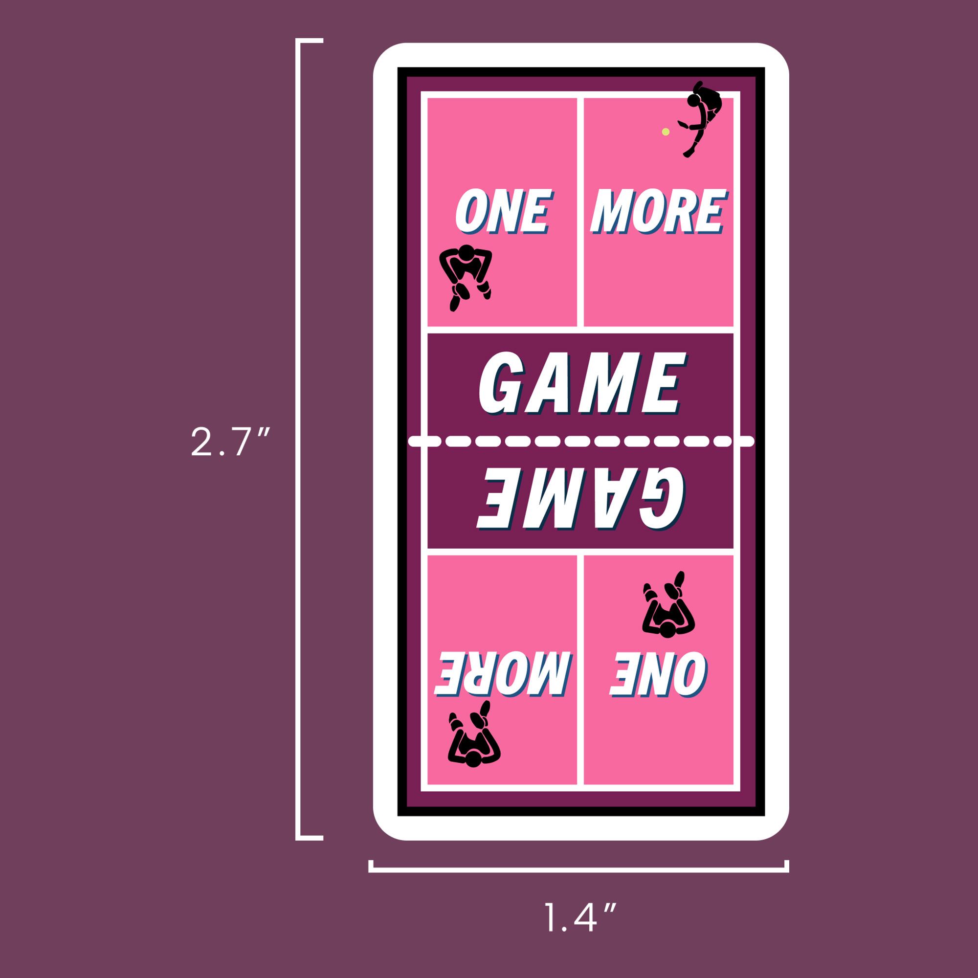 One more game pickleball sticker womens
