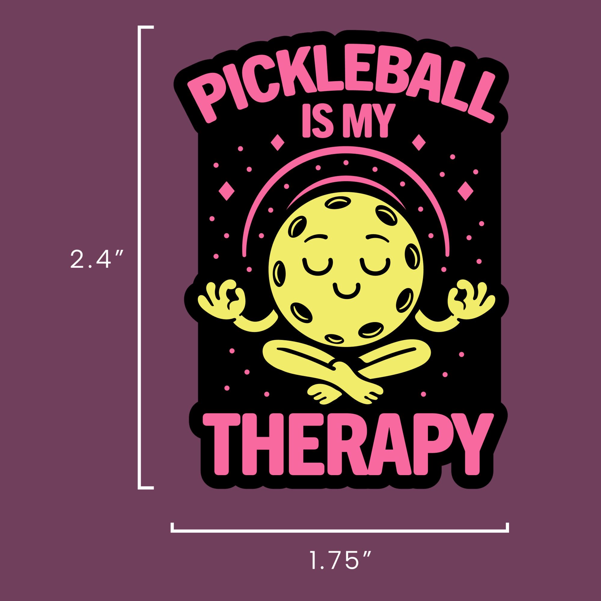 Pickleball is my therapy sticker womens