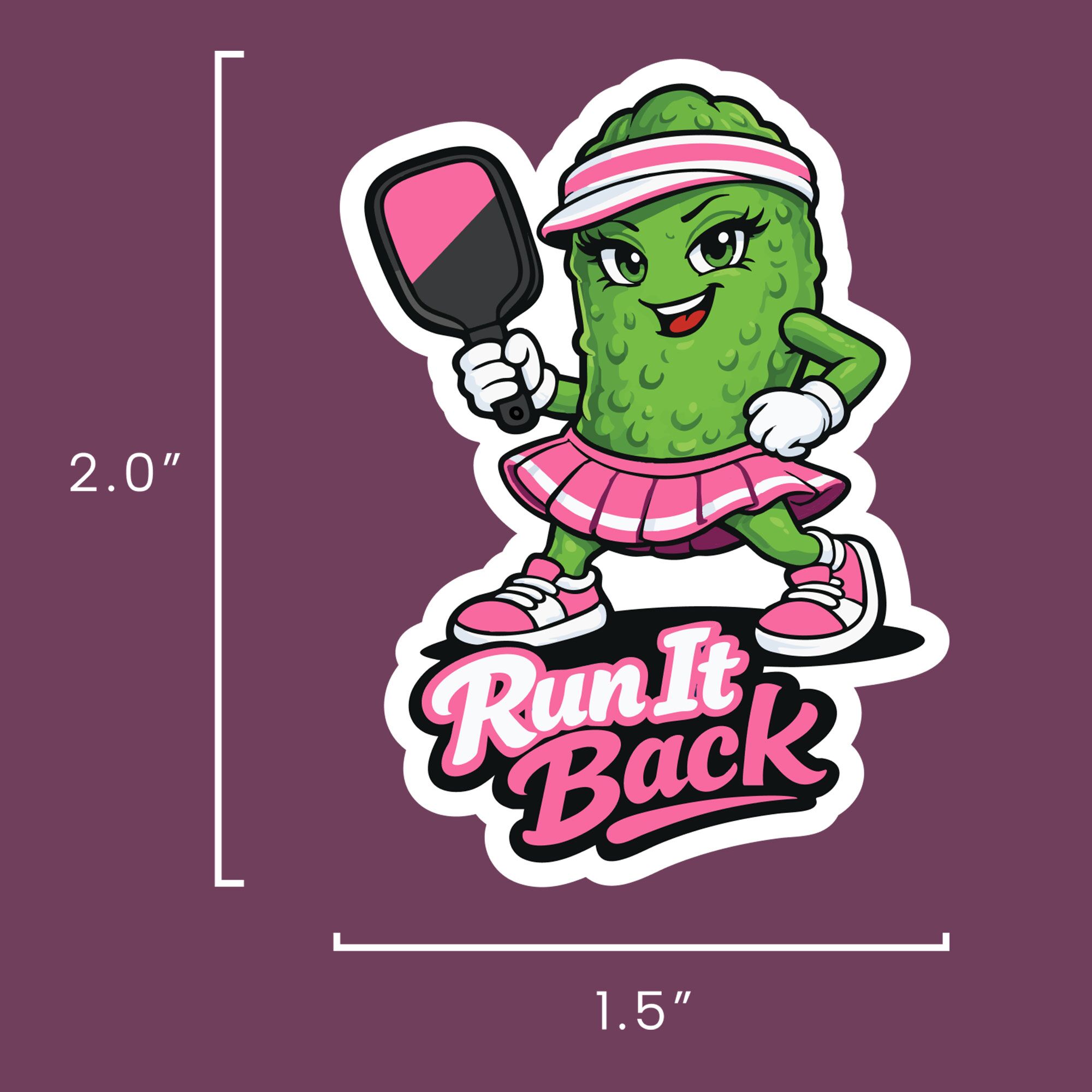 Run it back pickleball sticker with skirt