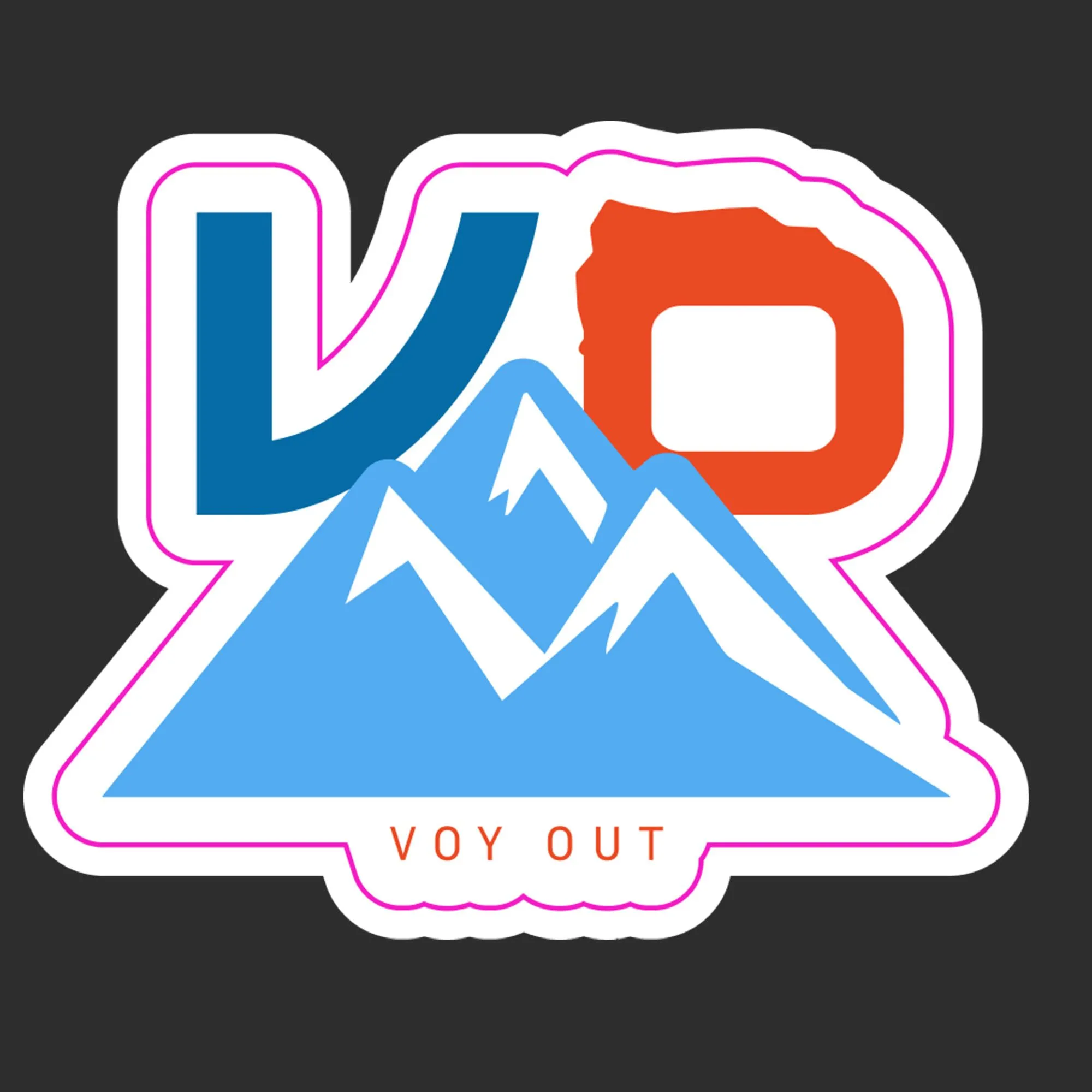 Voy Out logo sticker square