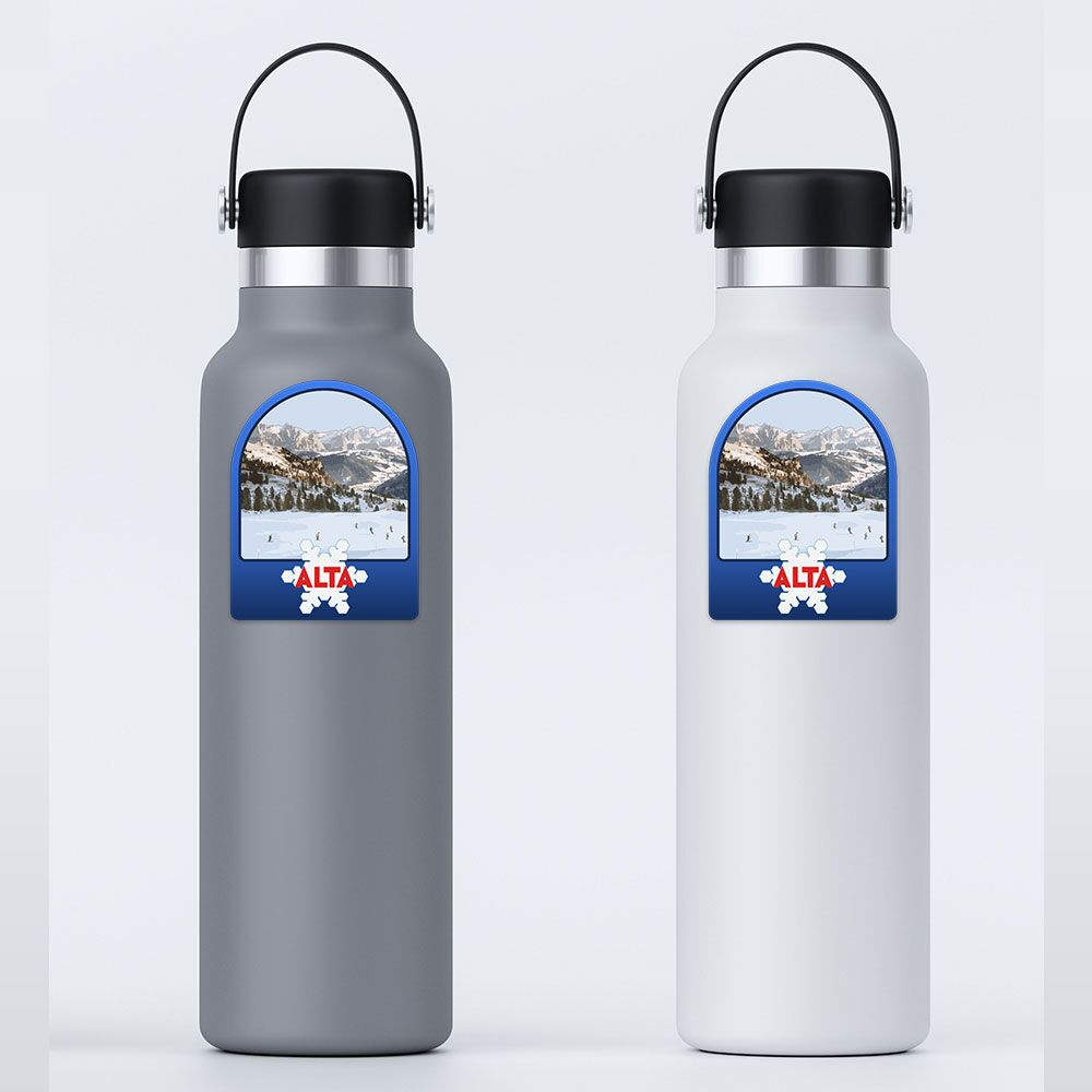 ALTA Sticker Ski Resort Bottle