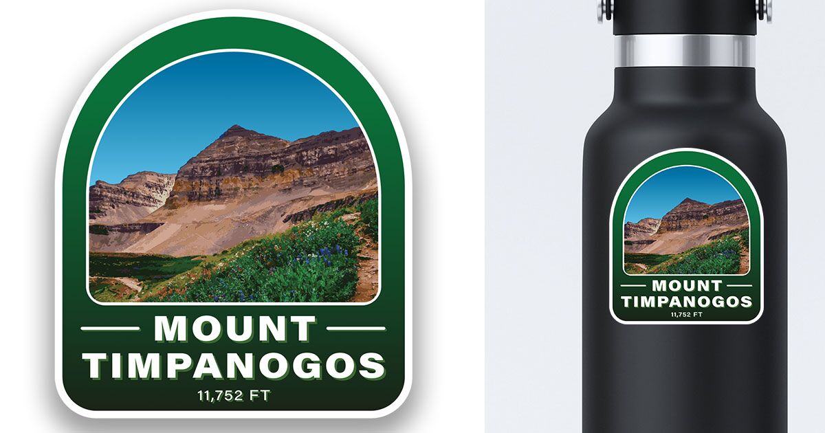Mount Timpanogos Hiking Sticker Peak Preview