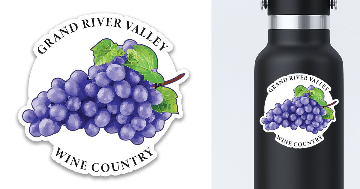 Grand River Valley Wine Country Sticker - Image 2
