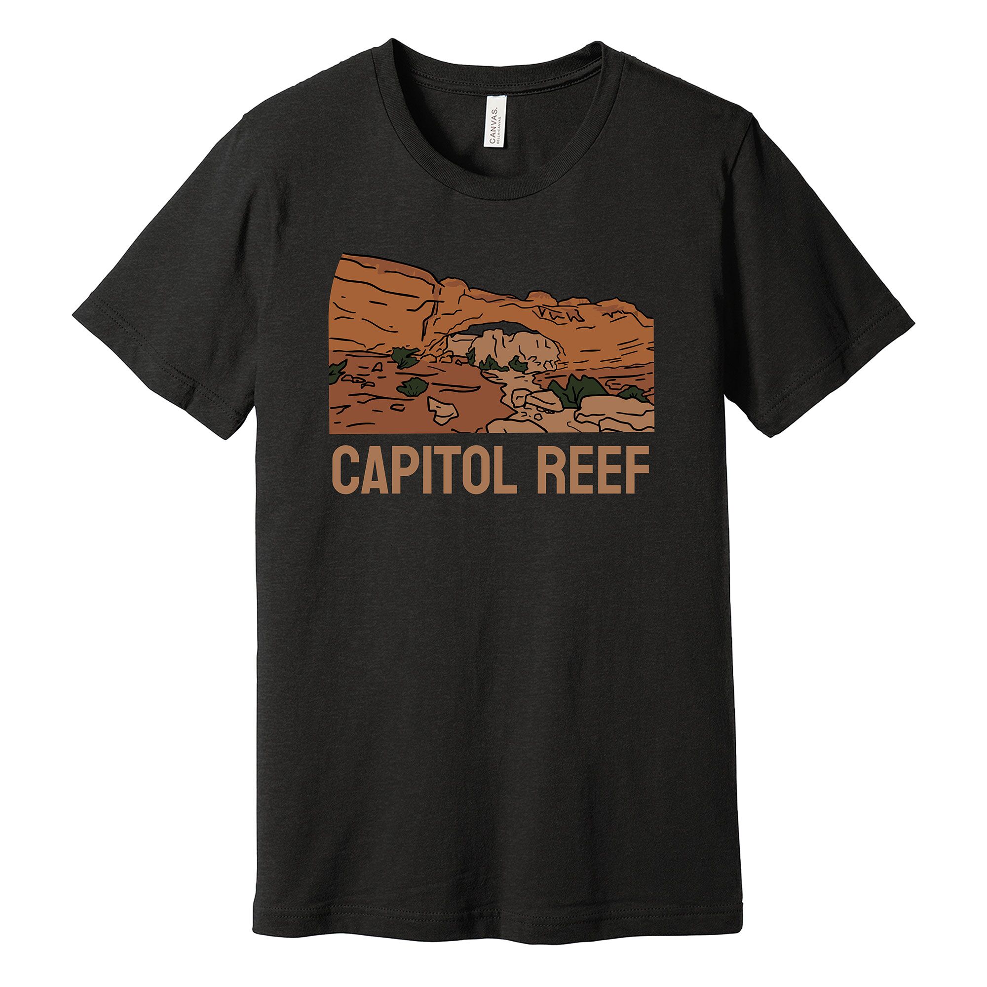 Capitol Reef National Park Shirt HIckman's Bridge Black