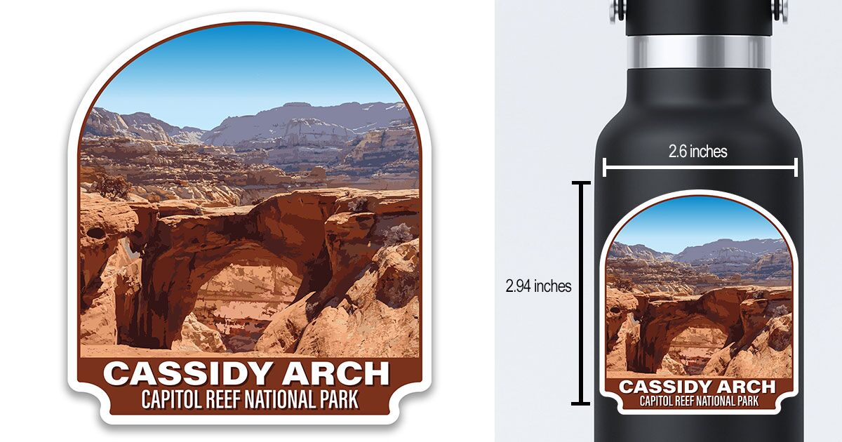 Capitol Reef National Park Sticker Cassidy Arch