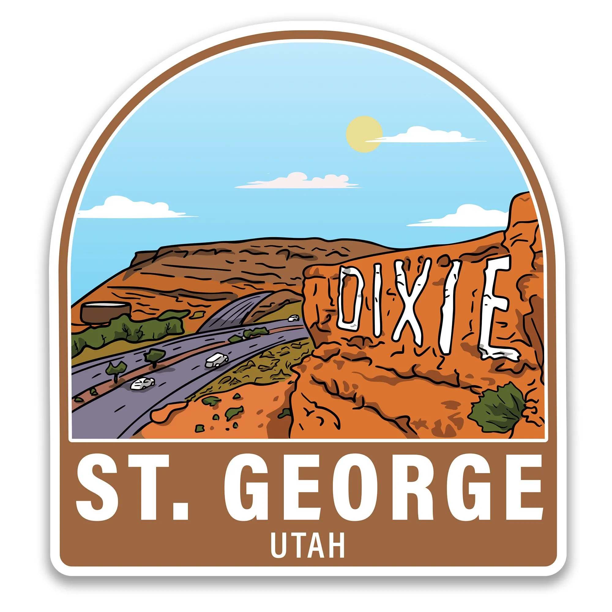 Dixie Rock Sticker St.George Utah
