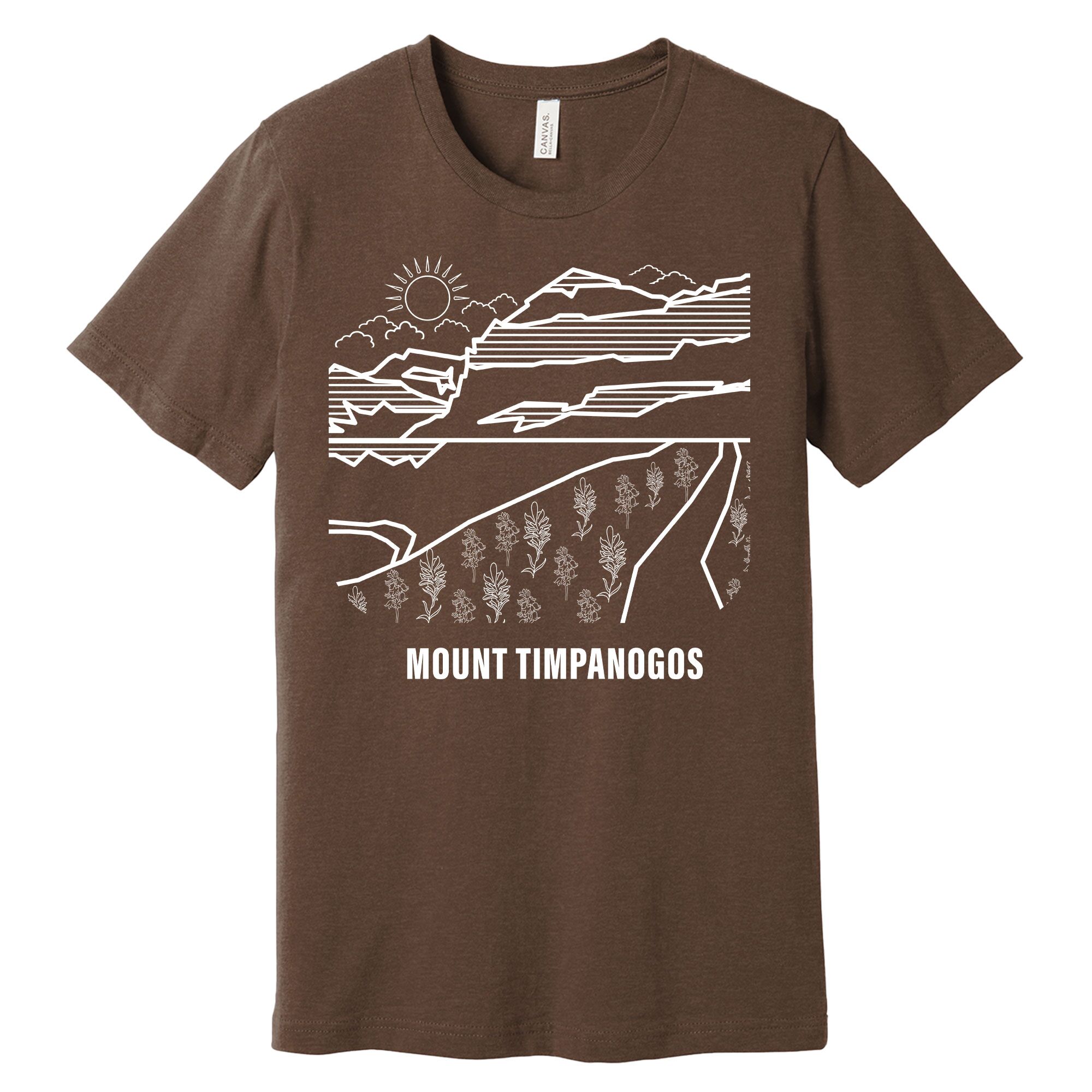 Mount Timpanogos T Shirt Heather Brown