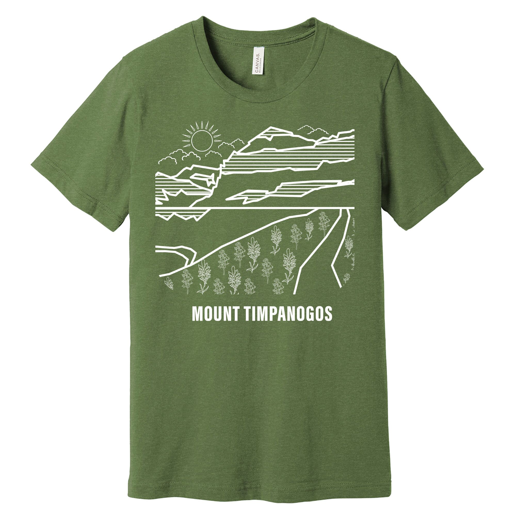 Mount Timpanogos T Shirt Heather Green