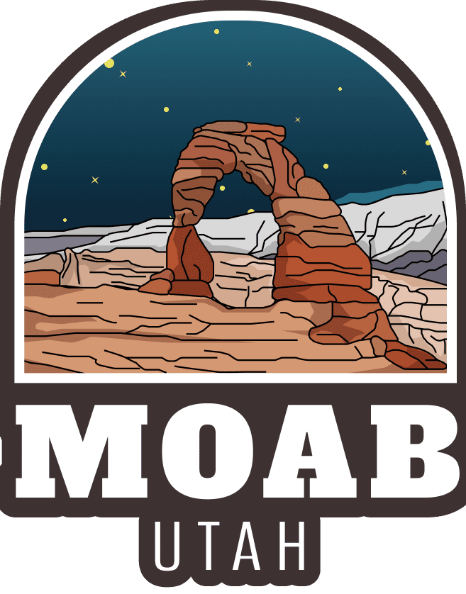 Sticker of Delicate Arch at night