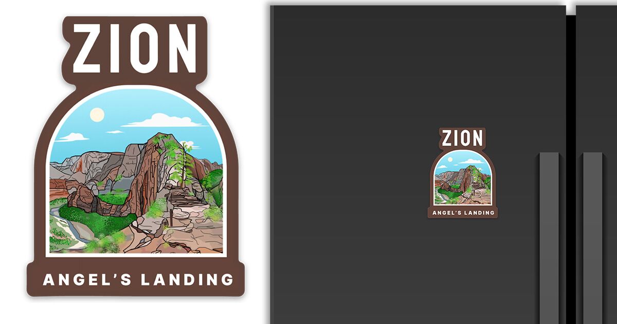 Zion adventure magnet displayed on a refrigerator
