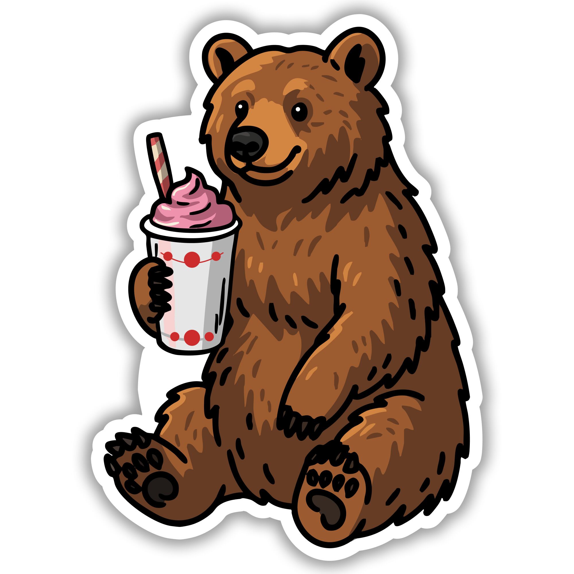 Sticker of a Bear Lake shake bear