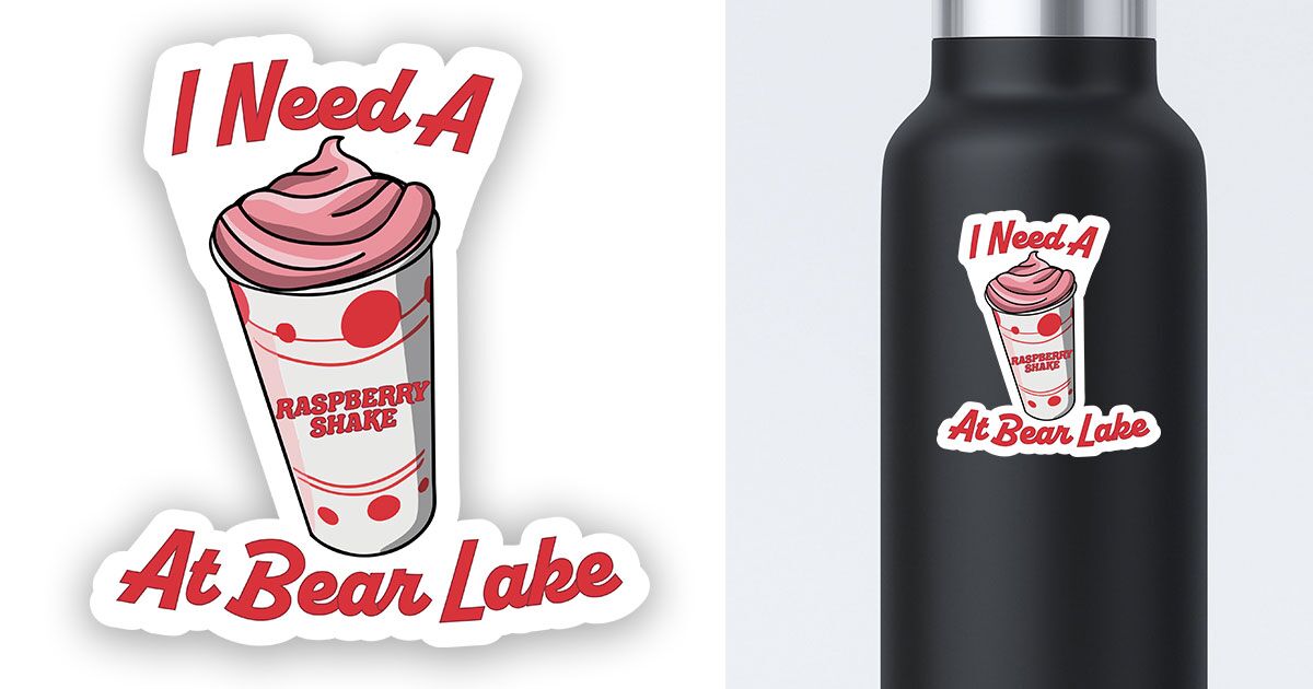 I need a raspberry shake bear lake sticker preview