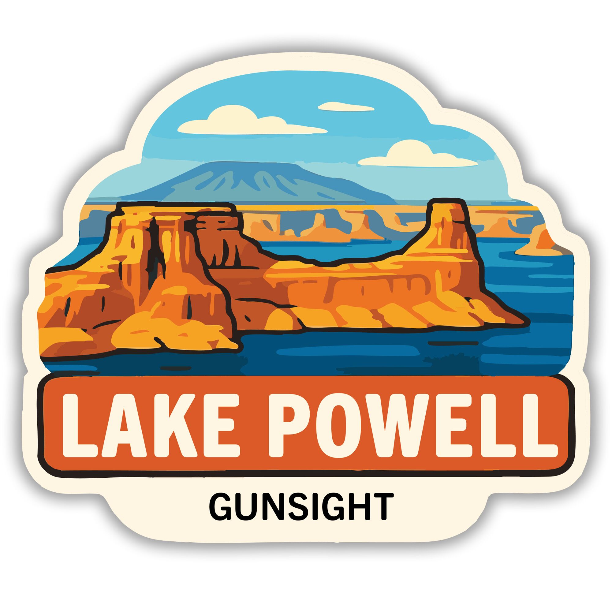 Gunsight Sticker from Lake Powell, Utah