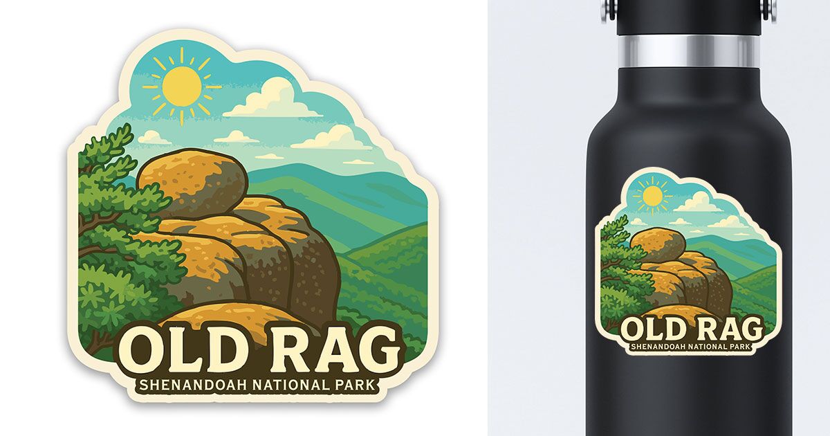 Old Rag Mountain Sticker Preview