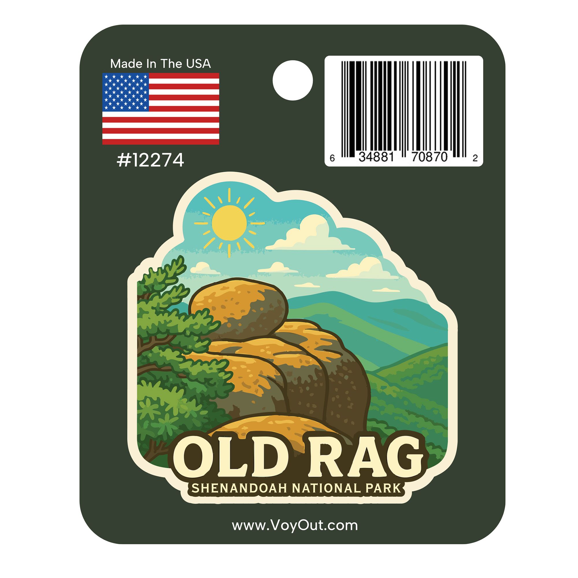Old Rag Mountain Sticker UPC