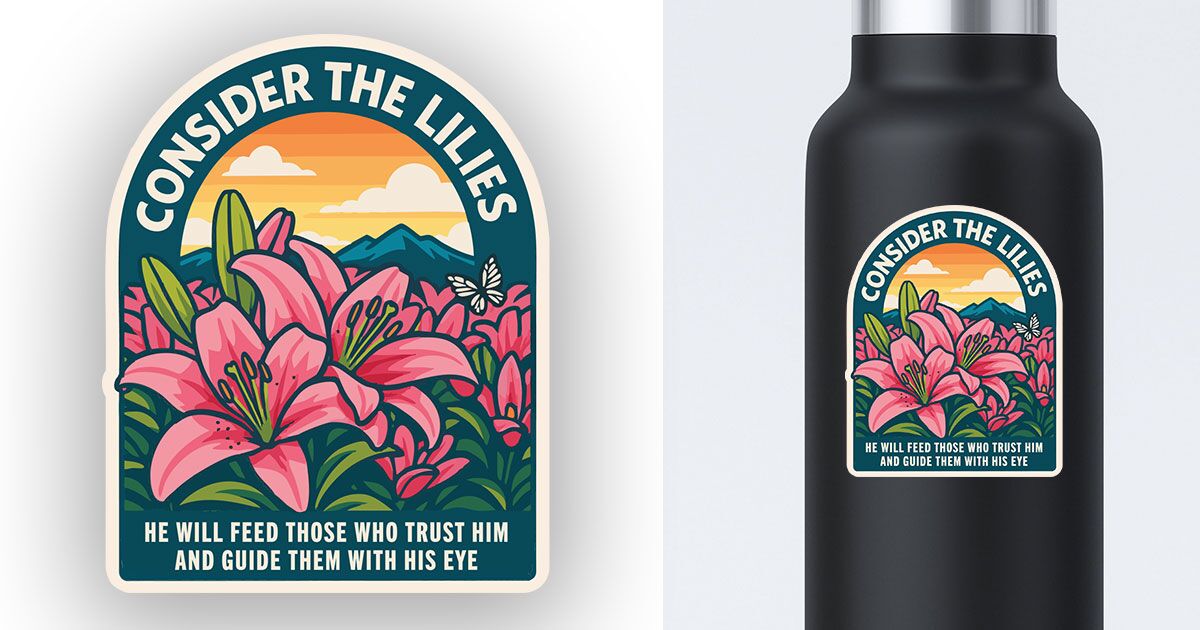 Consider the Lilies of the field sticker preview