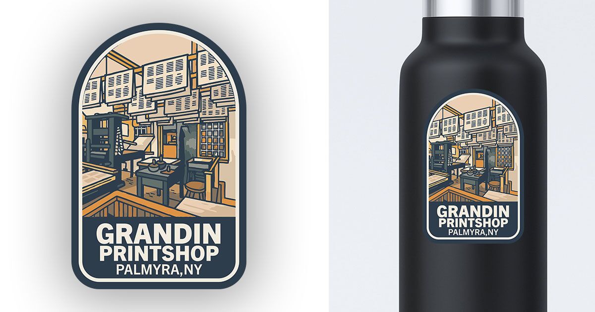 Grandin Printshop sticker preview