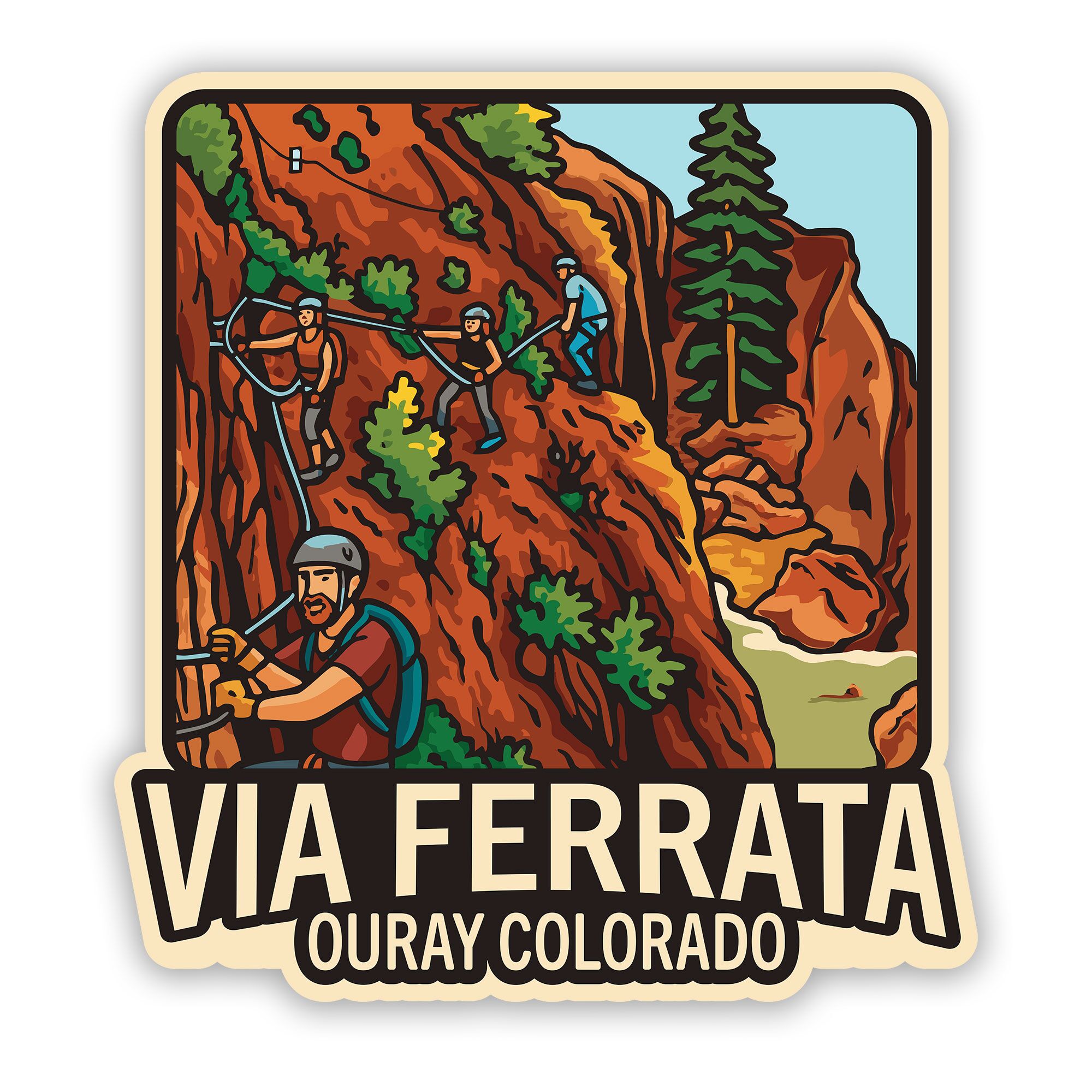 Ouray Colorado sticker Via Ferrata