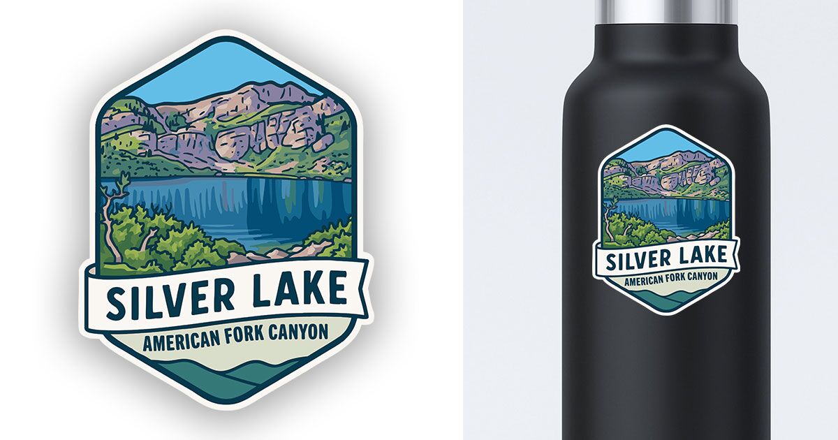 Silver lake Hike sticker American Fork Canyon Preview