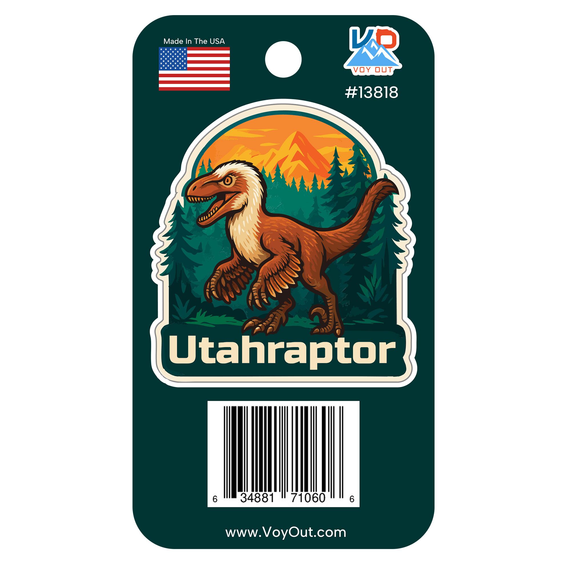 Utahraptor sticker UPC