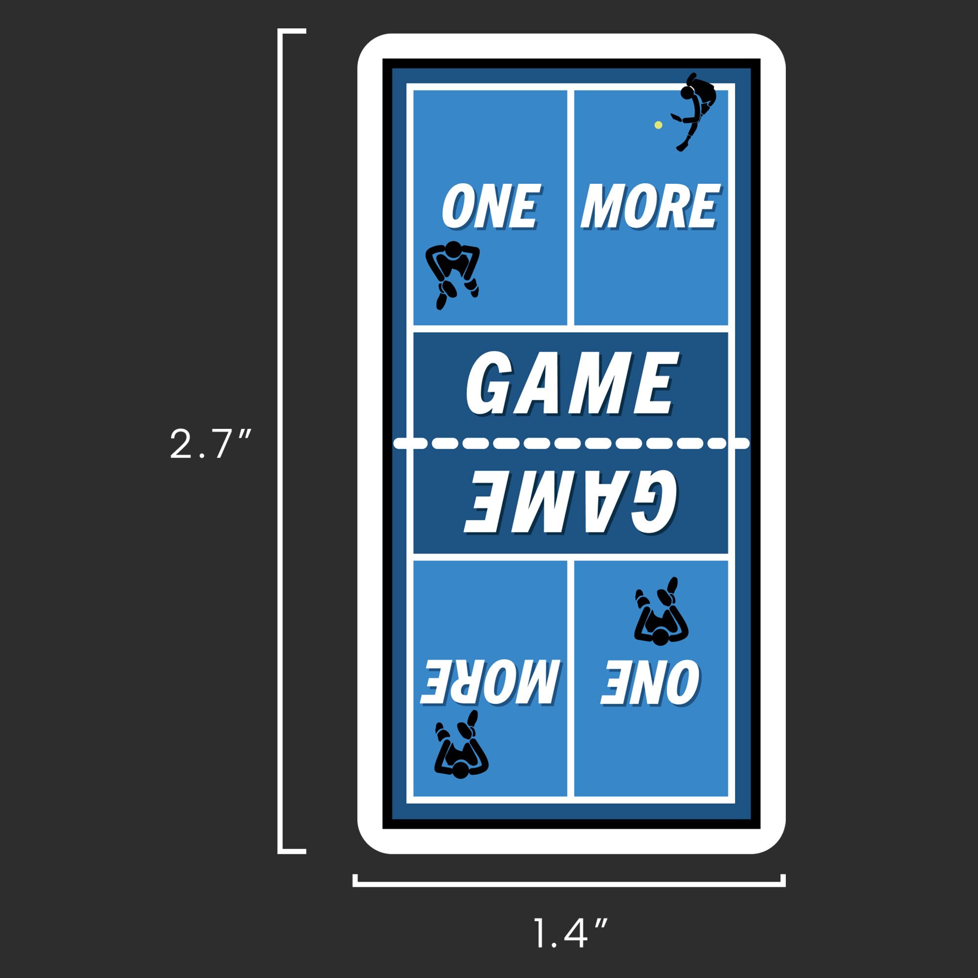 One More game pickleball sticker