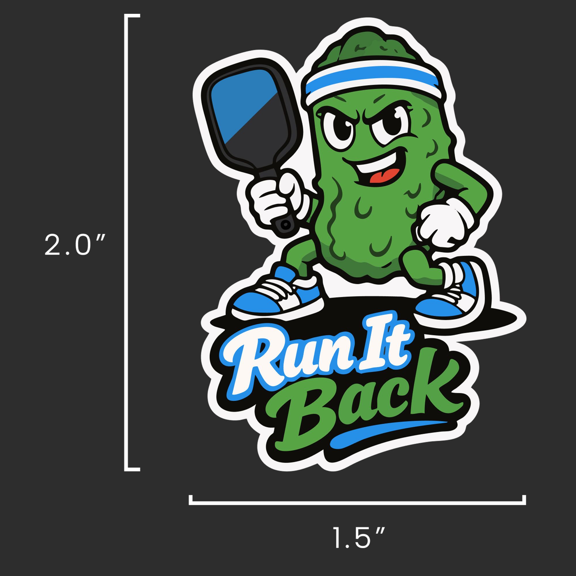 Run it back pickleball sticker