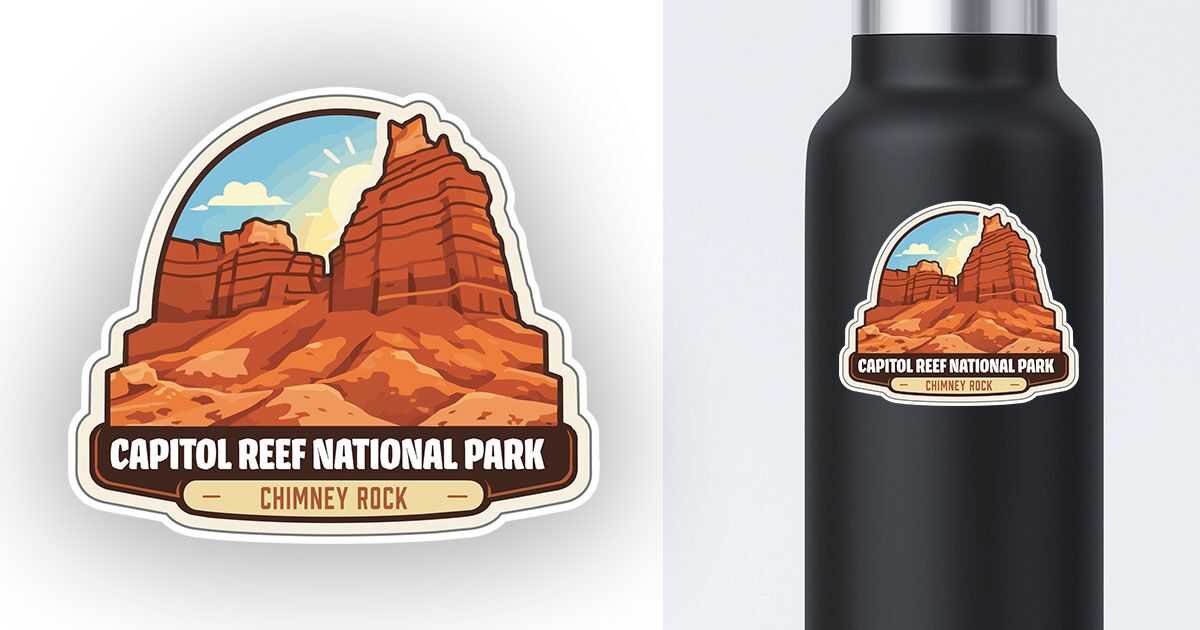 Chimney Rock sticker Capitol Reef National Park