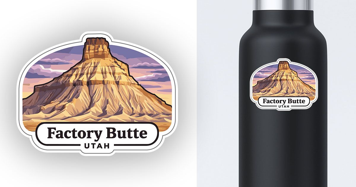 Factory Butte sticker preview
