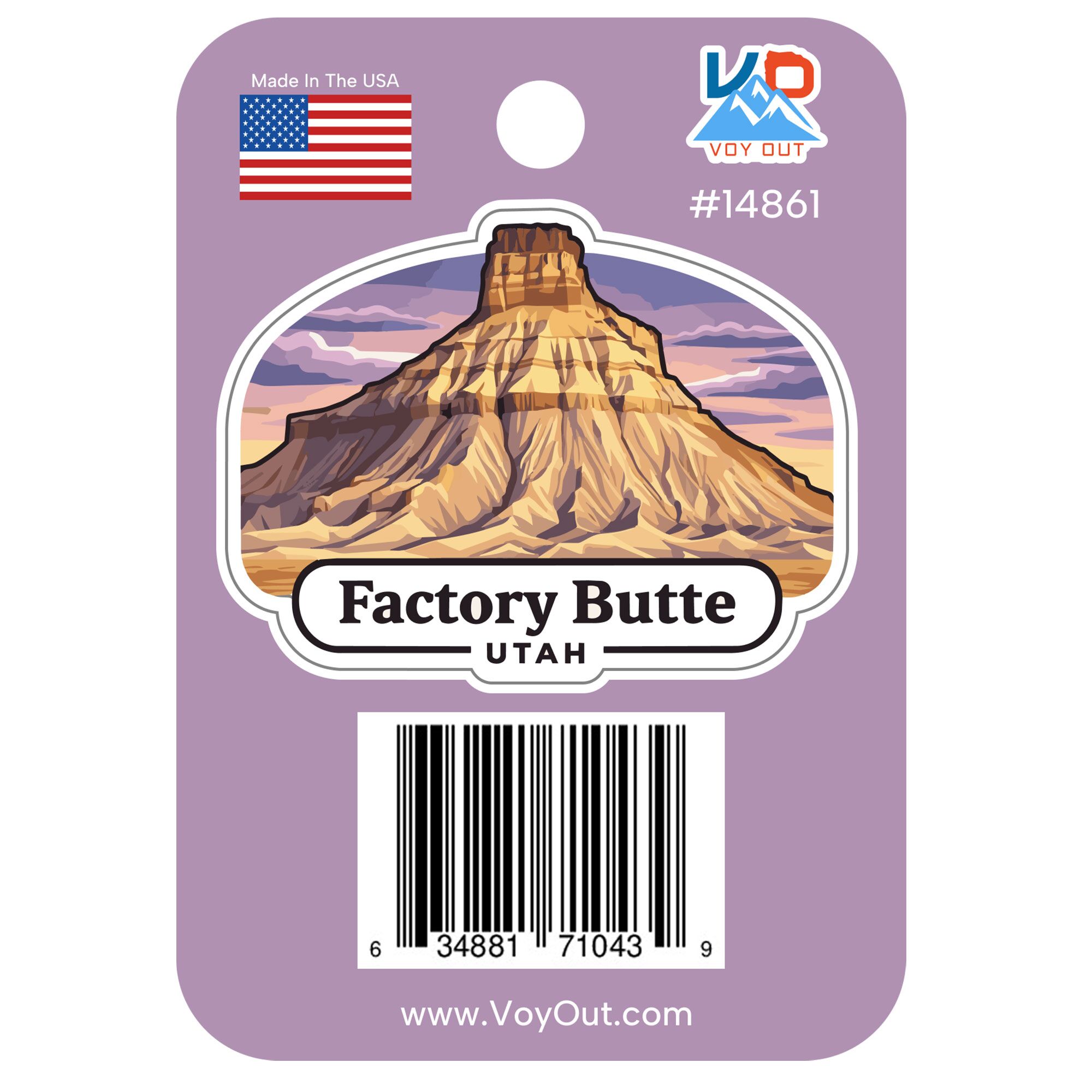 Factory Butte sticker Utah UPC