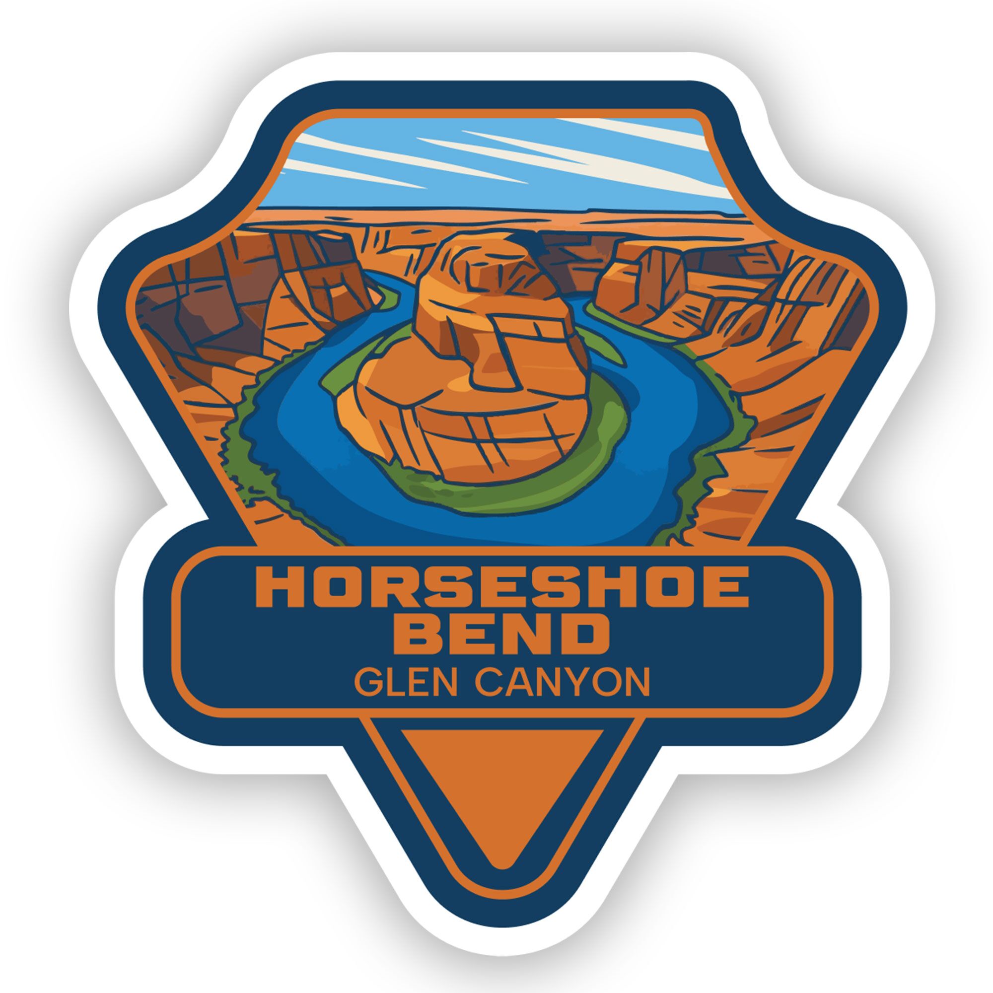Horseshoe Bend Sticker Glen Canyon