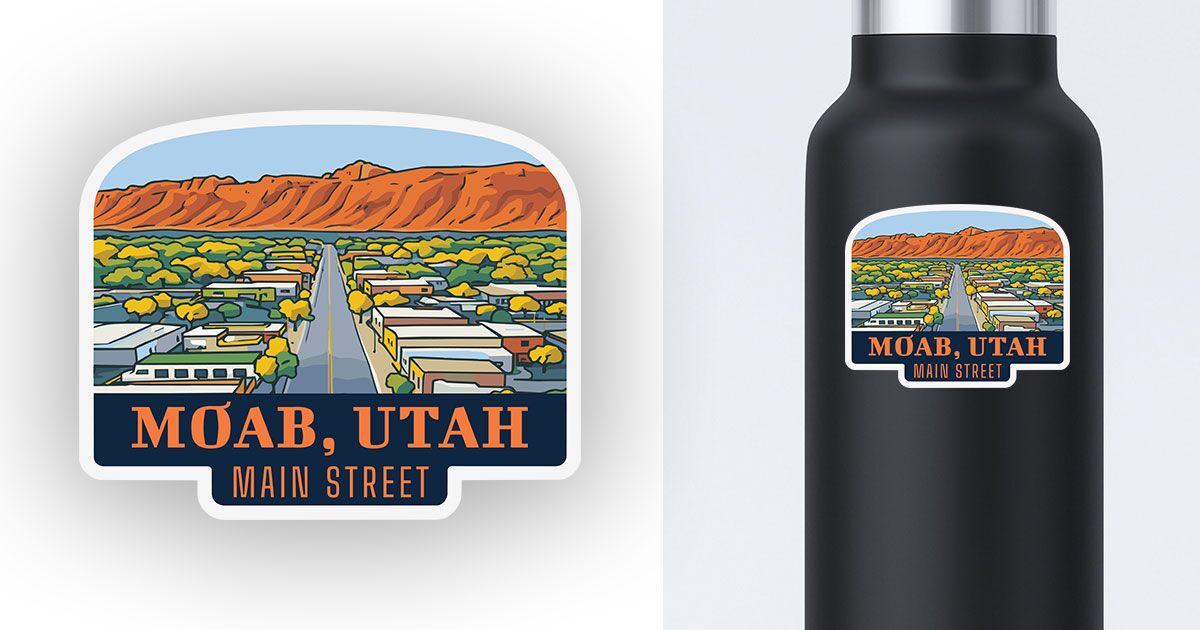 Moab Utah Sticker Main street preview