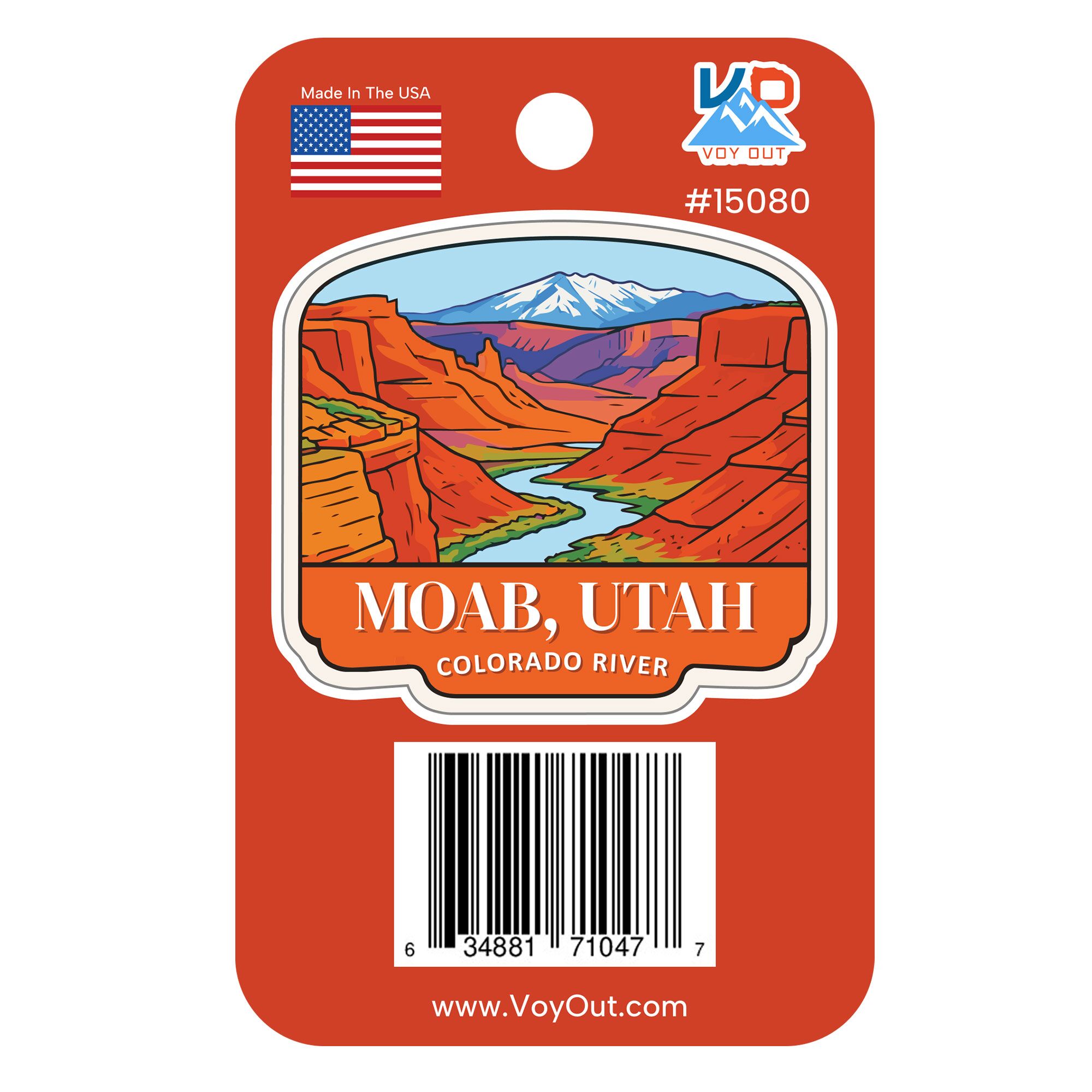 Moab Utah Sticker with Colorado River UPC