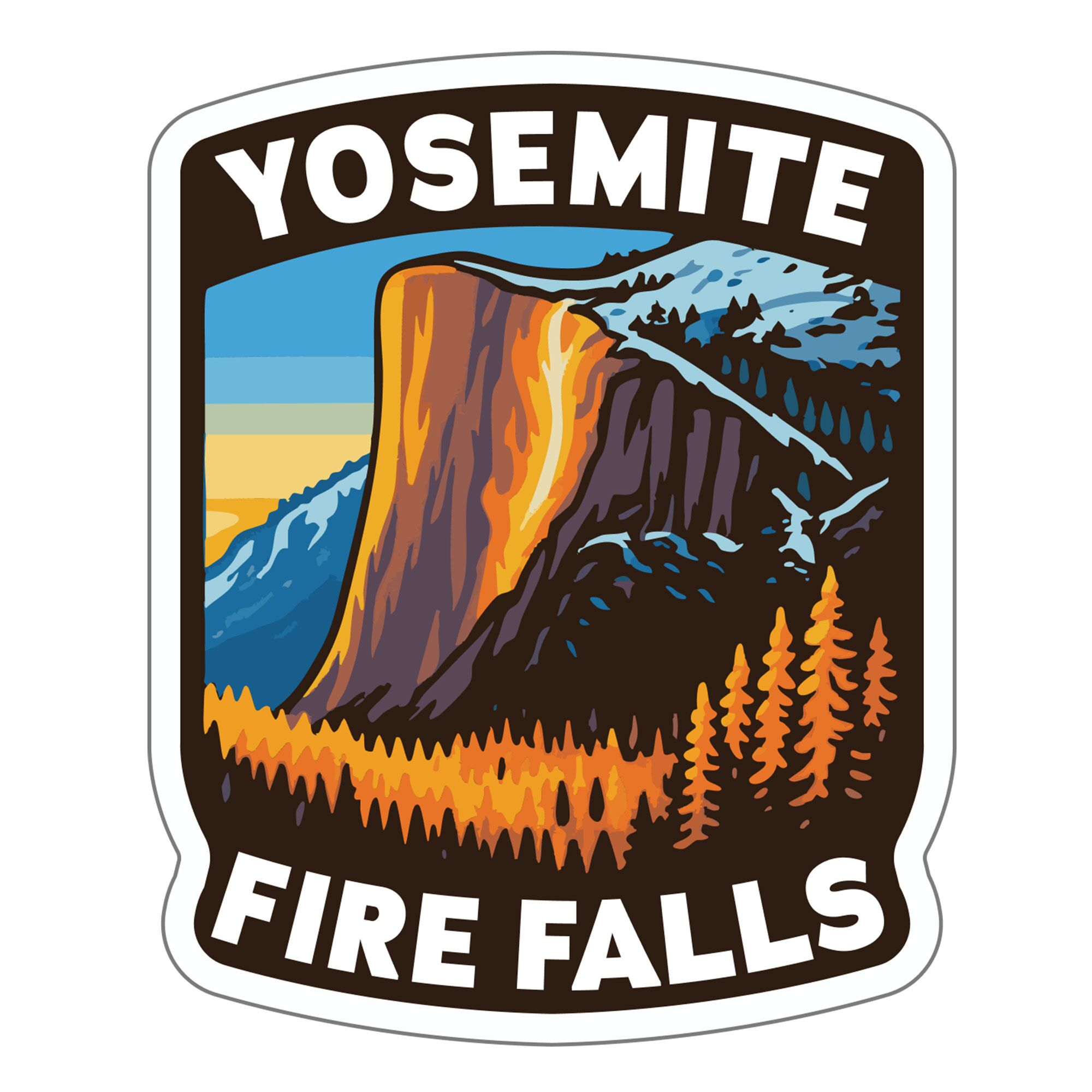 Yosemite Sticker Fire Falls