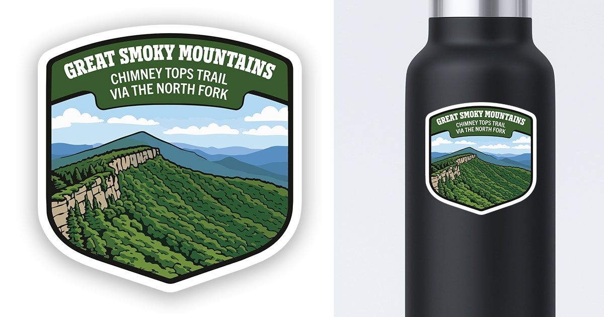 Great Smoky Mountains National Park Sticker Chimney Tops sticker preview