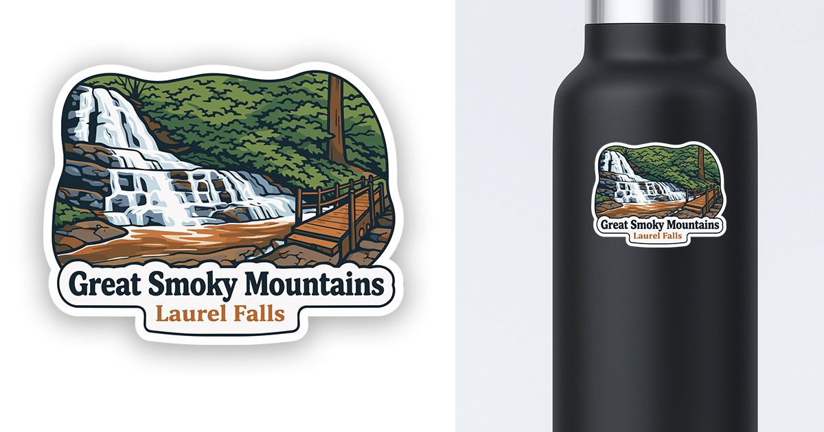 Great Smoky Mountains Sticker Laurel Falls preview