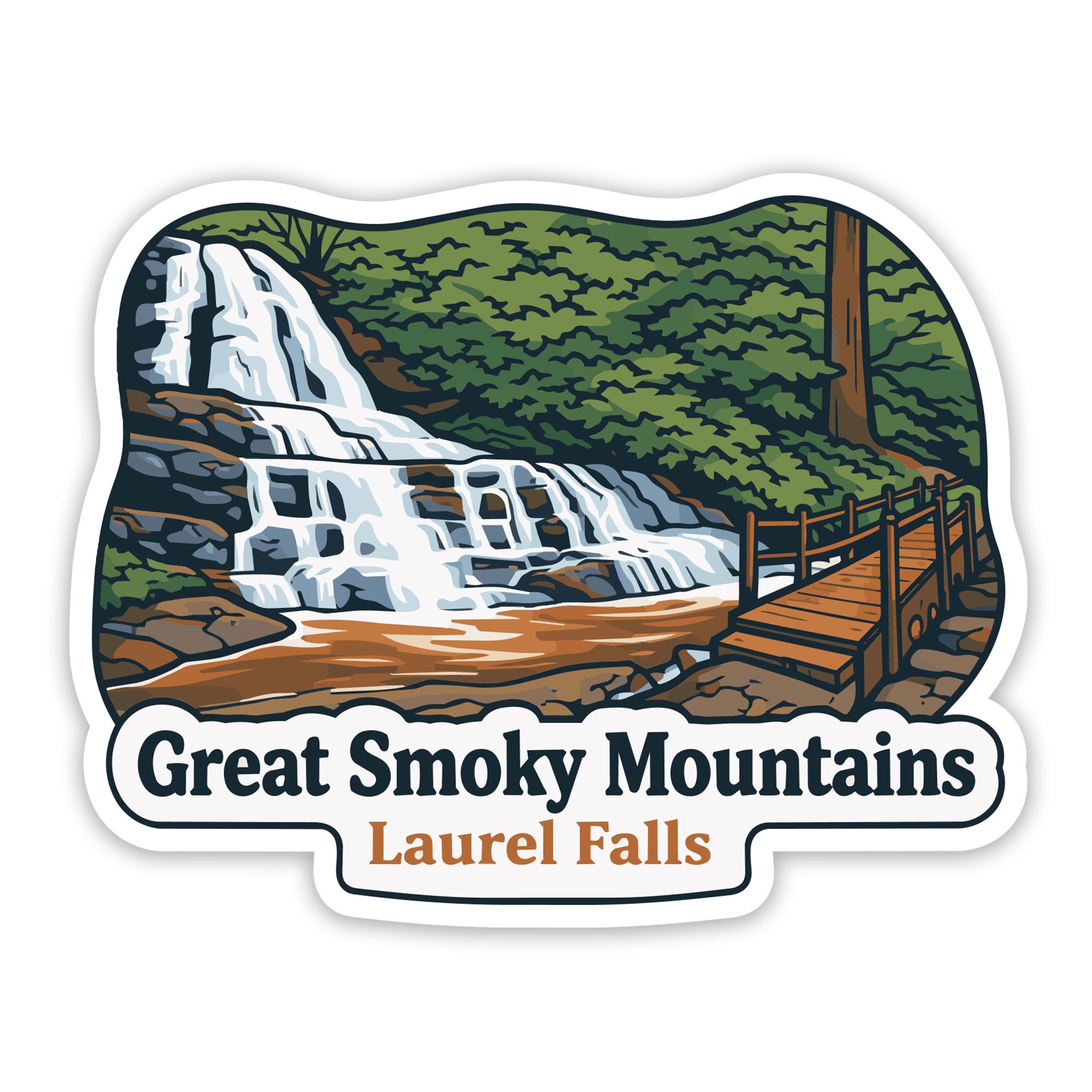 Great Smoky Mountains Sticker Laurel Falls