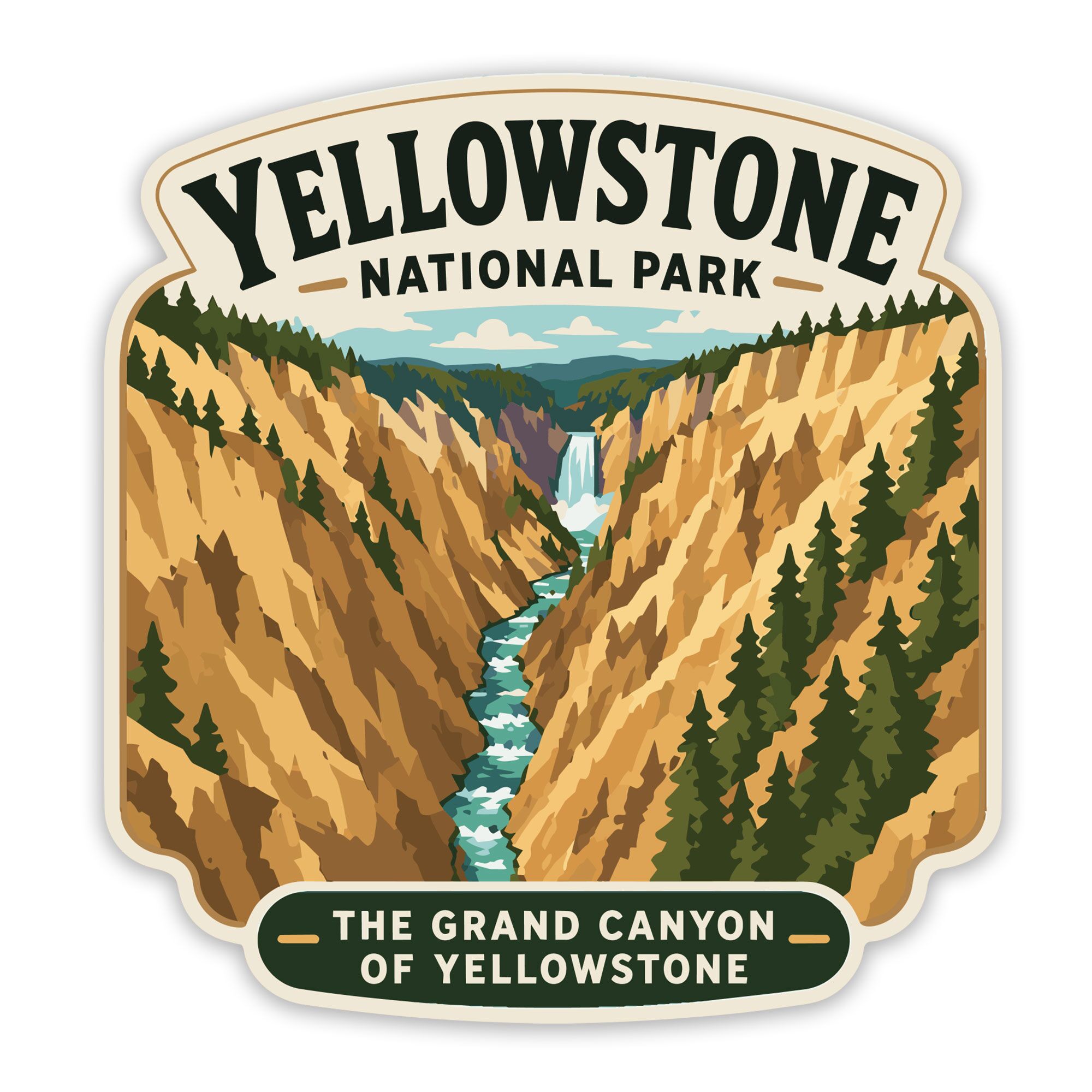 Yellowstone sticker Grand Canyon of Yellowstone