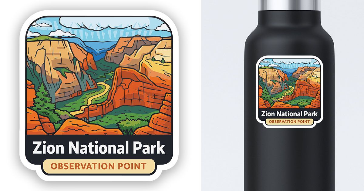 Zion National Park Sticker Observation Point