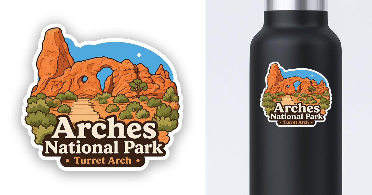 Arches National Park sticker Turret Arch preview