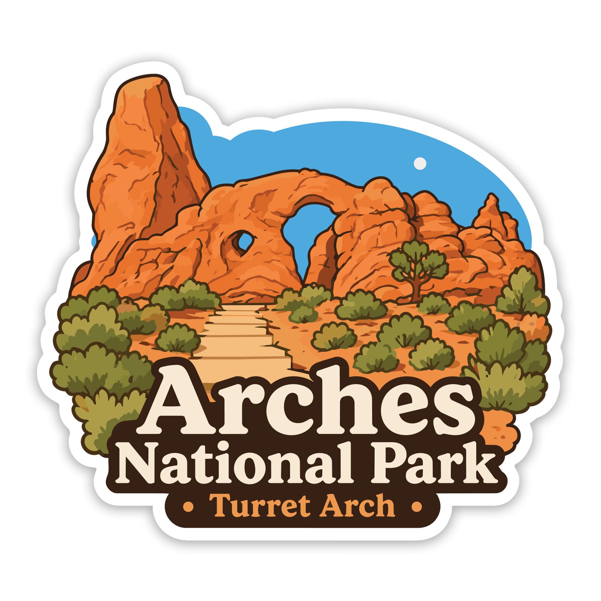 Arches National Park sticker Turret Arch