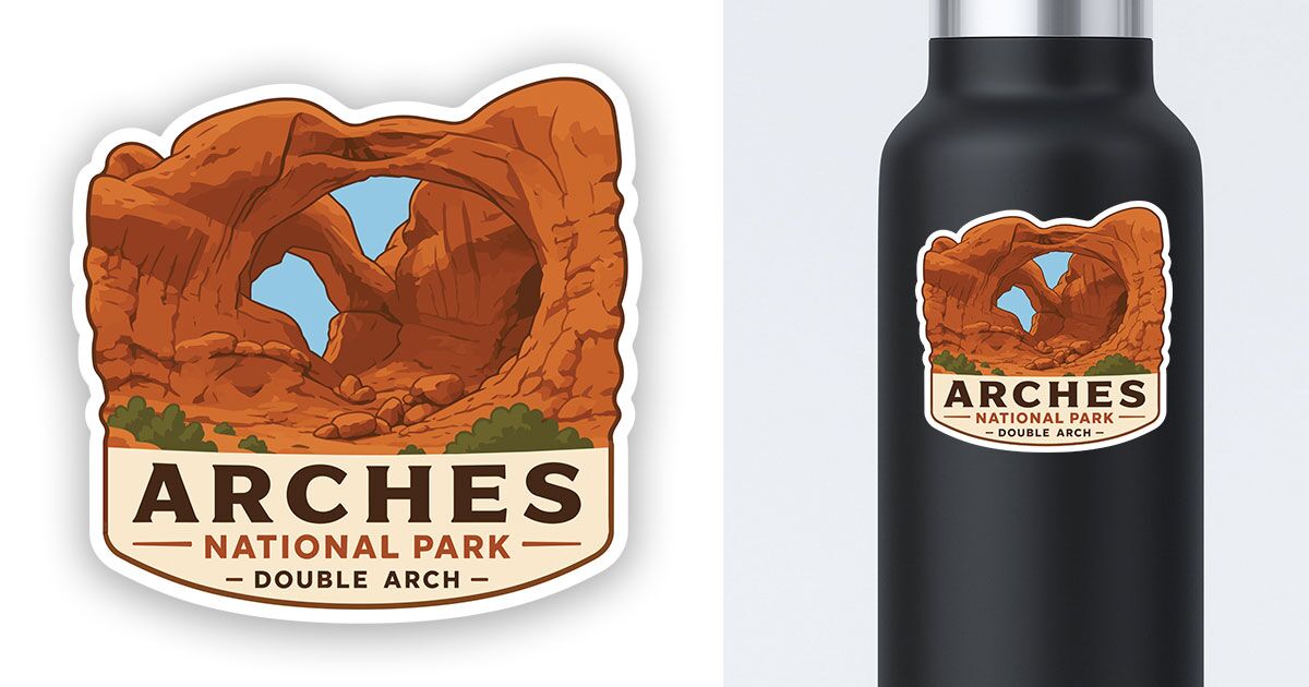 Arches National Park sticker Double Arch